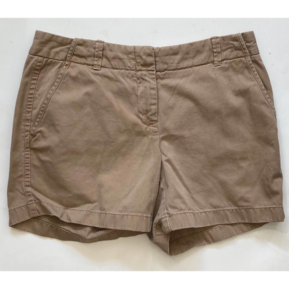 J. Crew 5" Chino Shorts Khaki Tan Size 6